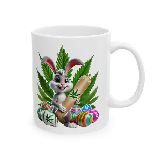 Colorful Cannabis-Themed Ceramic Mug - Perfect for Celebrations