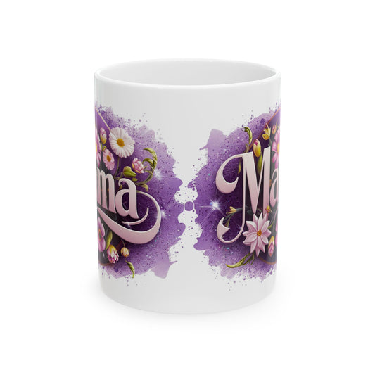 Floral Mama Ceramic Mug - Perfect Gift for Mother's Day & Family Celebrations