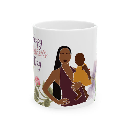 Mother's Day Ceramic Mug - Floral Design | 11oz