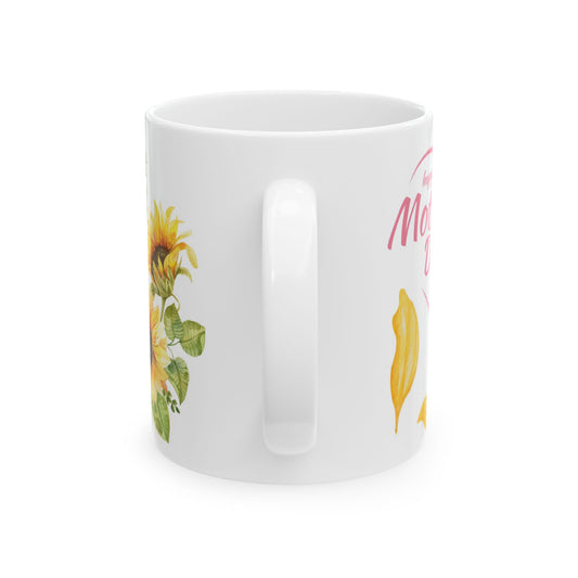 Heartwarming Mother's Day Ceramic Mug - Sunflower Design