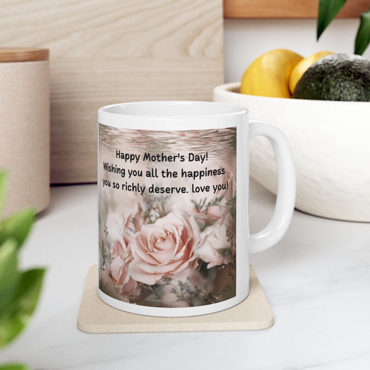 mugmii Happy Mother's Day Floral Ceramic Card (Mug)