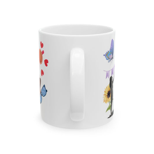 Happy Father's Day Ceramic Mug - Fun & Colorful Gift for Dad
