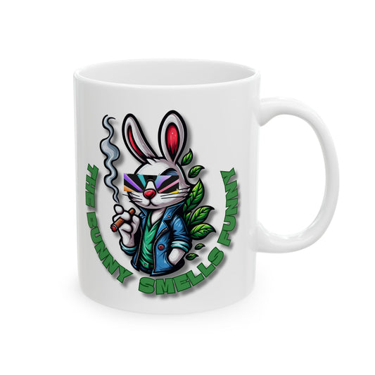 Funny Cartoon Bunny Ceramic Mug - Perfect for Coffee Lovers & Gag Gifts