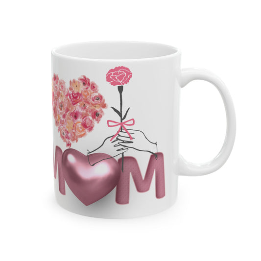 Heartfelt Mom Ceramic Mug - Perfect Gift for Mother's Day