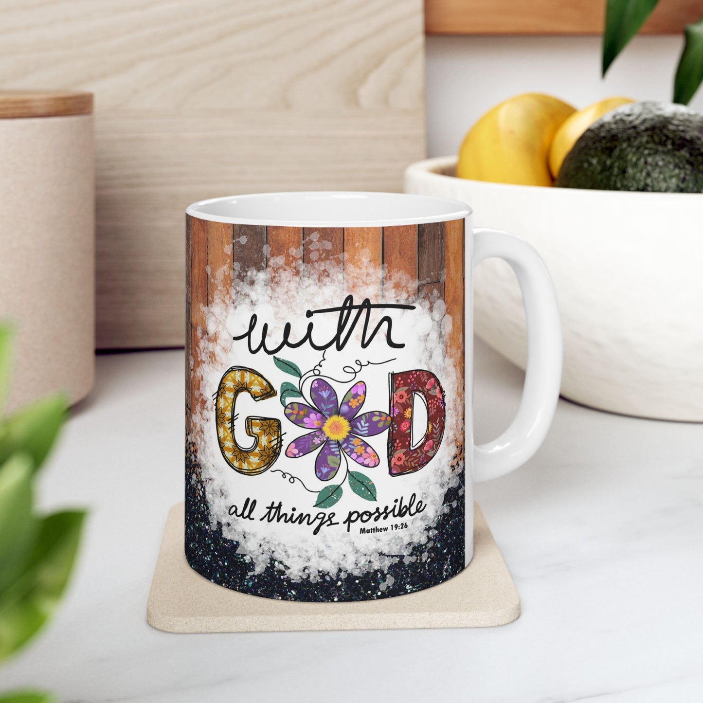Inspirational Ceramic Mug - Faith & Motivation Gift - 11oz