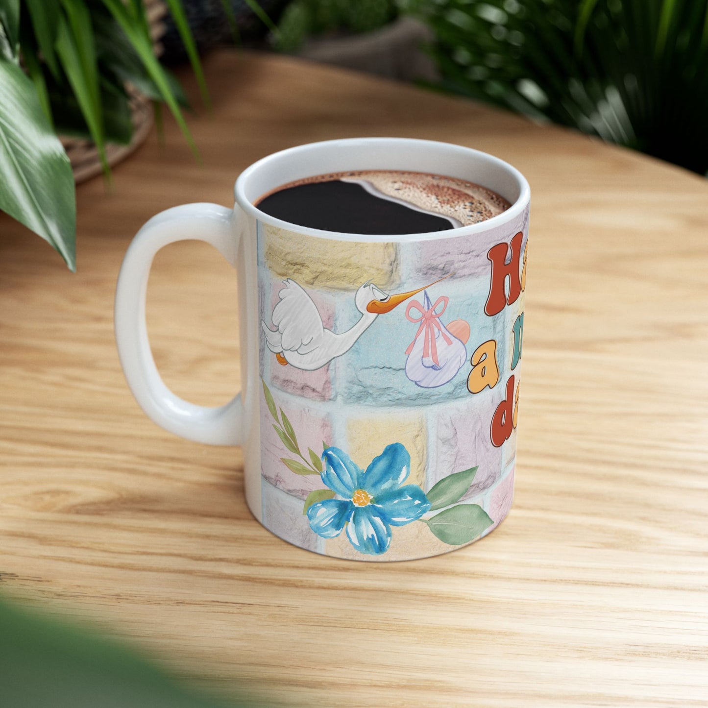 Cheerful Ceramic Mug - "Have a Nice Day!" Inspirational Coffee Cup