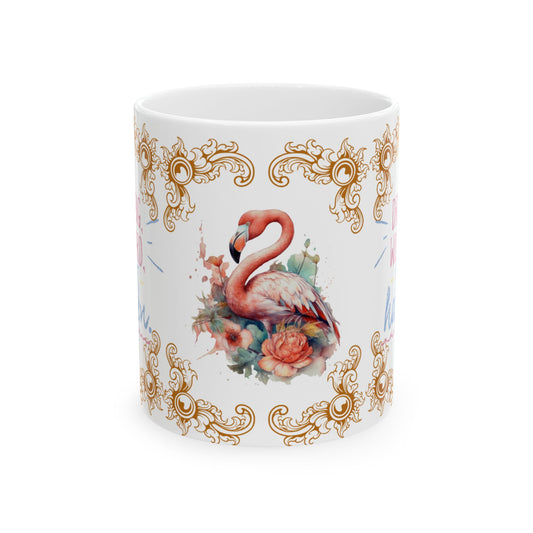 Whimsical Flamingo Ceramic Mug - 11oz Perfect Gift for Coffee Lovers