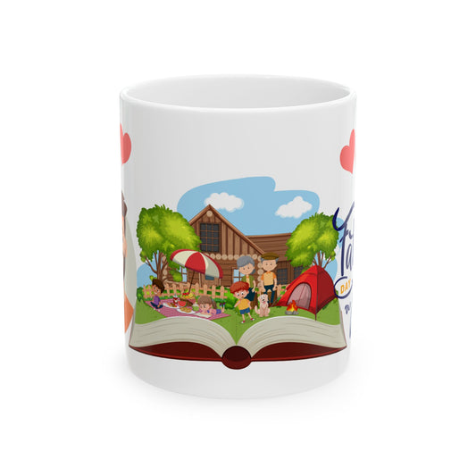 Happy Family Adventure Ceramic Mug - Perfect Gift for Family Gatherings & Celebrations