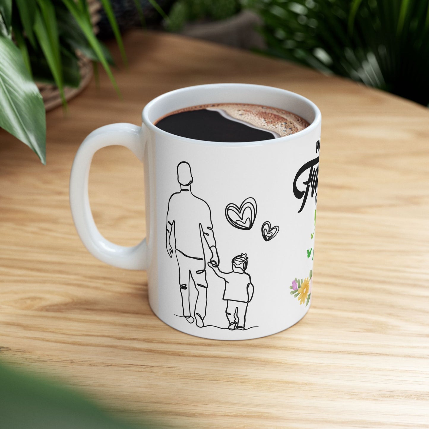 Happy Father's Day Ceramic Mug - Perfect Gift for Dad