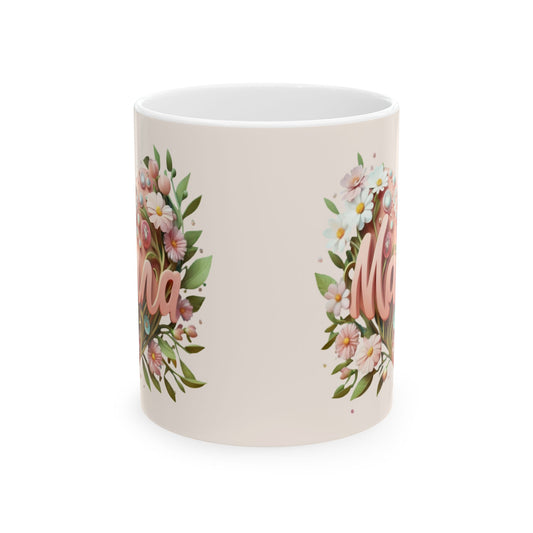 Floral "Mama" Ceramic Mug - Perfect Gift for Mother's Day & Special Occasions