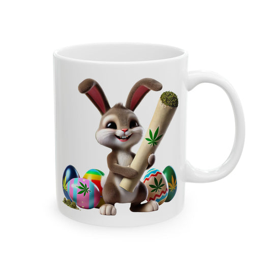 Funny Easter Ceramic Mug  Perfect for Celebrating Spring with a Twist!