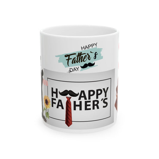 Happy Father's Day Ceramic Mug - Fun & Colorful Gift for Dad