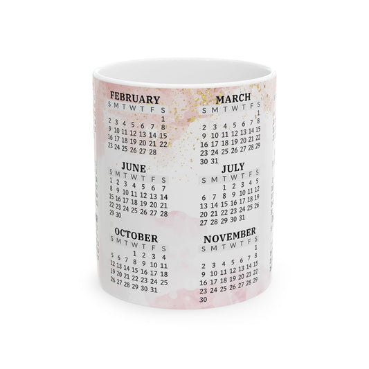 2025 Calendars Ceramic Mug - 11oz Perfect Gift for Planners & Organizers