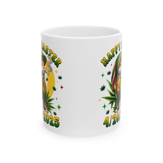 Happy 4/20 Ceramic Mug - Unique Stoner Coffee Cup for Cannabis Lovers