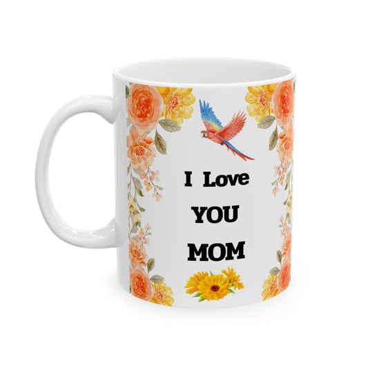 Floral Thank You Ceramic Mug - 11oz Perfect Gift for Mother's Day