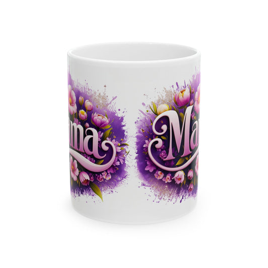 Floral Mama Ceramic Mug - Perfect Gift for Mother's Day, Birthdays, or Just Because