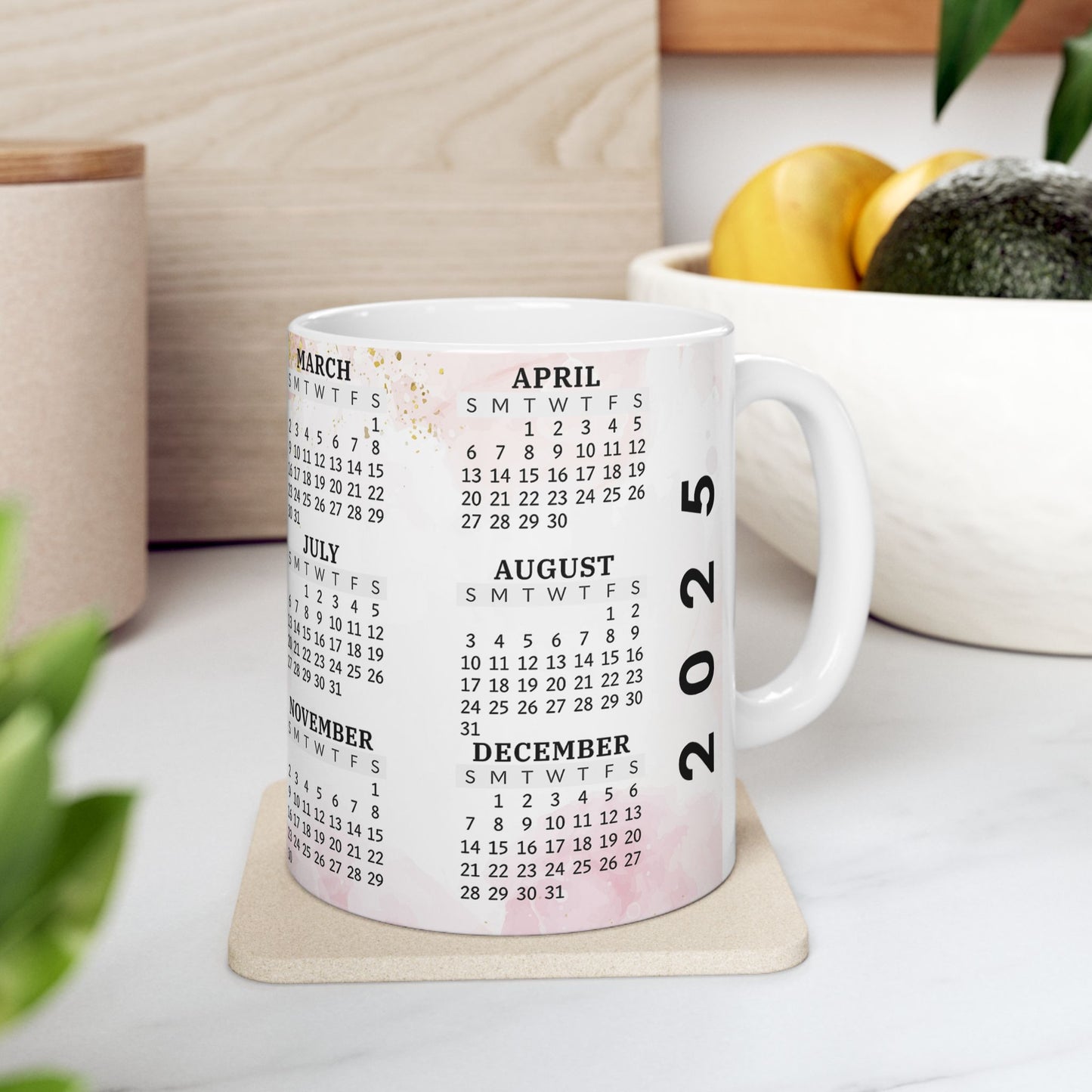 2025 Calendars Ceramic Mug - 11oz Perfect Gift for Planners & Organizers