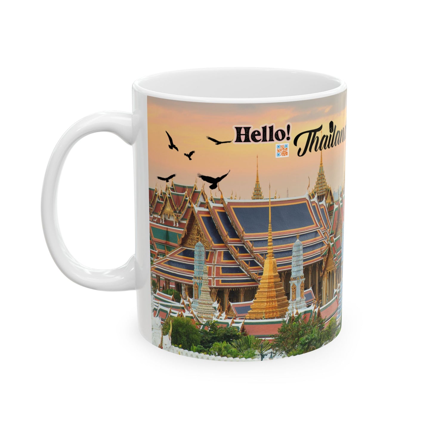 Thai Temple Scenic Ceramic Mug - 11oz