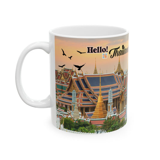 Thai Temple Scenic Ceramic Mug - 11oz