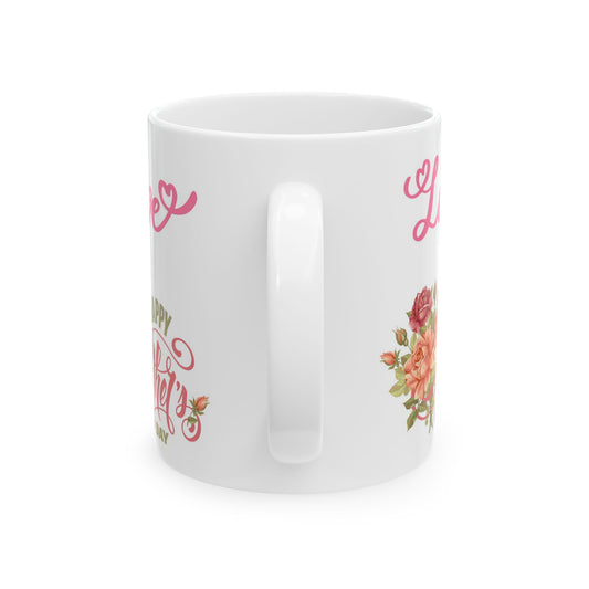 Happy Mother's Day Ceramic Mug with Floral Design