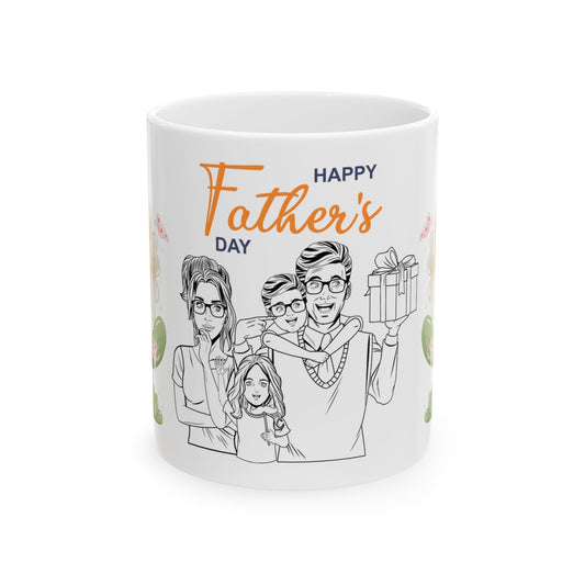 Happy Father's Day Ceramic Mug - Perfect Gift for Dads