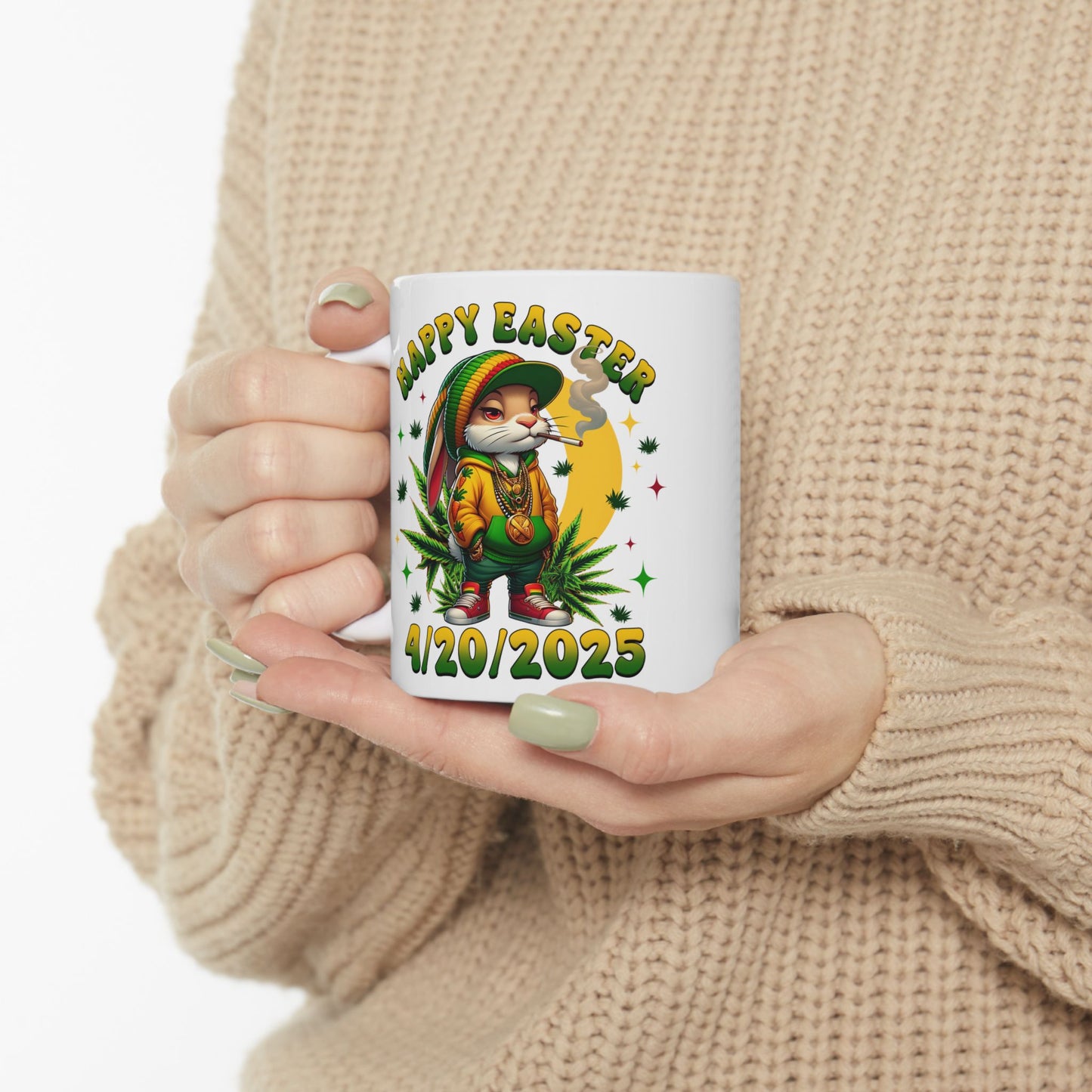 Happy 4/20 Ceramic Mug - Unique Stoner Coffee Cup for Cannabis Lovers