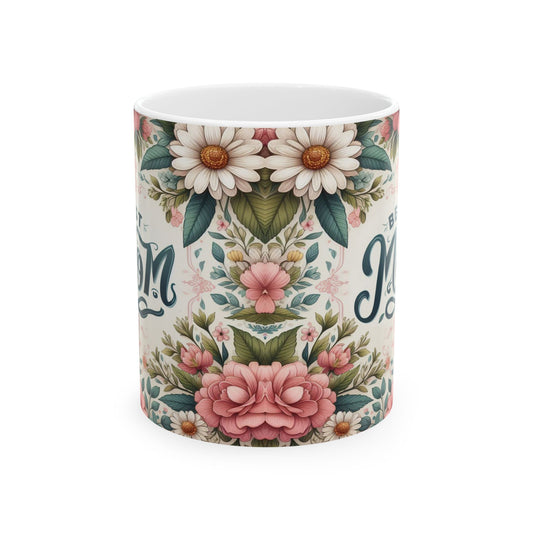 Floral Mom Ceramic Mug - Perfect Gift for Mother's Day & Birthdays
