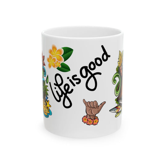 Colorful Life is Good Ceramic Mug - Perfect for Coffee Lovers