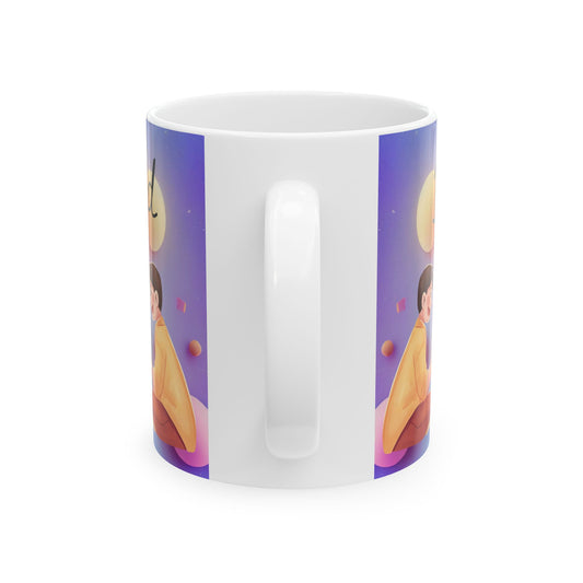 Happy Father's Day Ceramic Mug - Cute Design for Dad