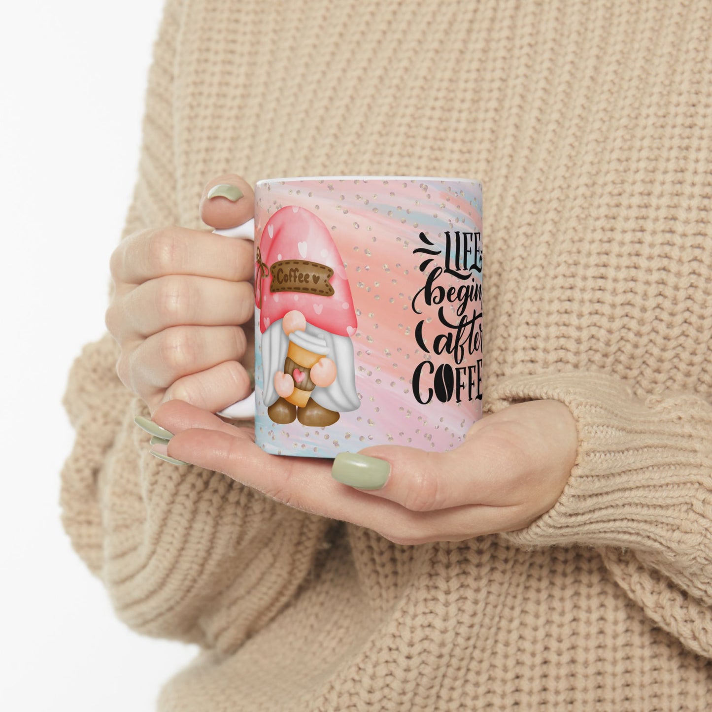 Life Begins After Coffee Ceramic Mug | 11oz Perfect Gift for Coffee Lovers