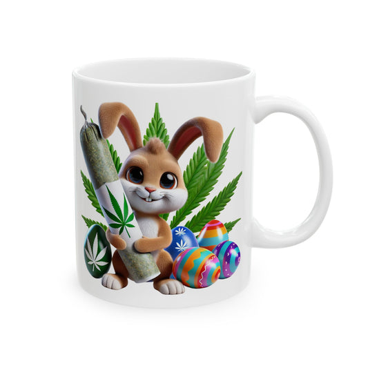 Colorful Cannabis-Inspired Ceramic Mug - Perfect for Stoners and Chill Vibes