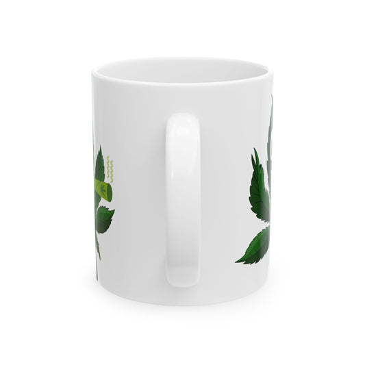 Funny Cannabis Leaf Mug - 11oz Perfect for Stoners & Gifting