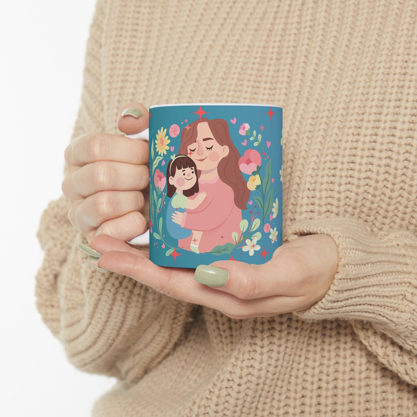 Floral Love Ceramic Mug - Perfect Gift for Friends & Special Occasions