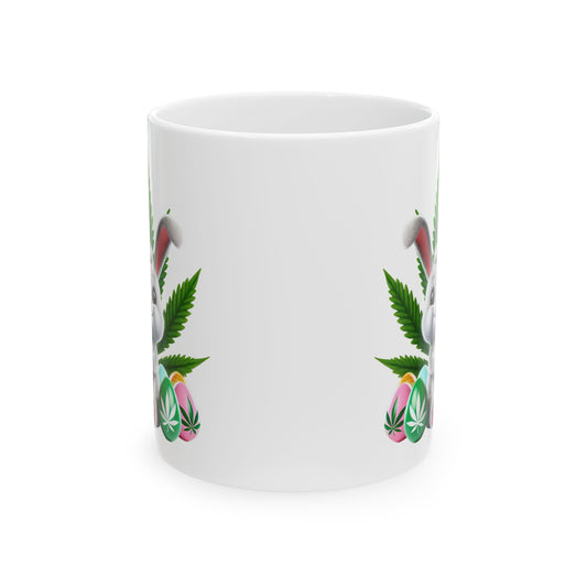 Colorful Cannabis-Themed Ceramic Mug - 11oz