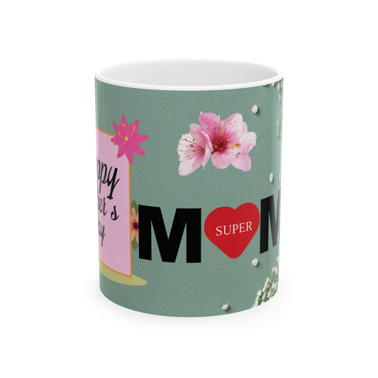Super Mom Ceramic Mug - Perfect Gift for Mother's Day