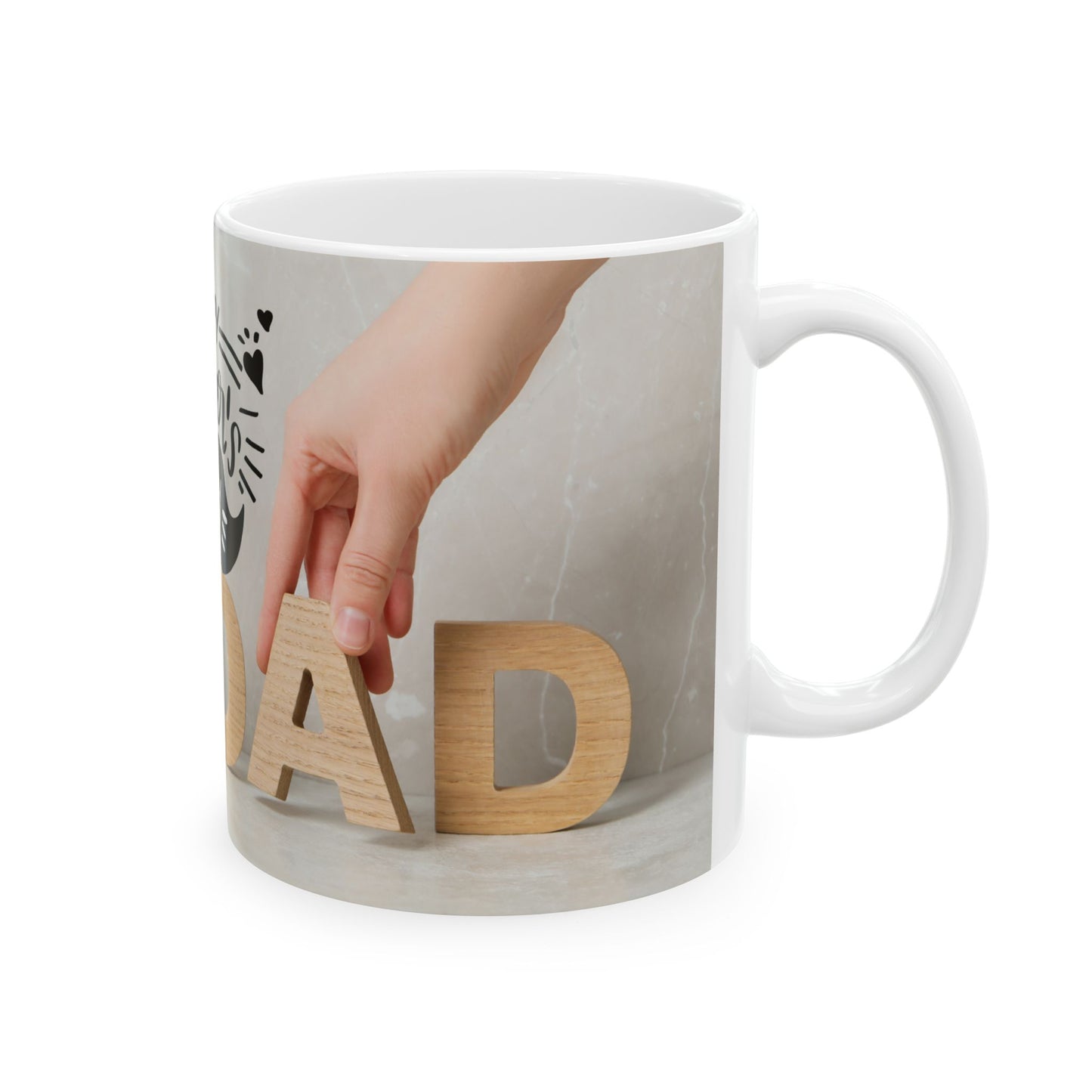 Happy Father's Day Ceramic Mug - Perfect Gift for Dads, Coffee Lovers, Tea Mugs, Personalized Present, Father’s Day Celebration