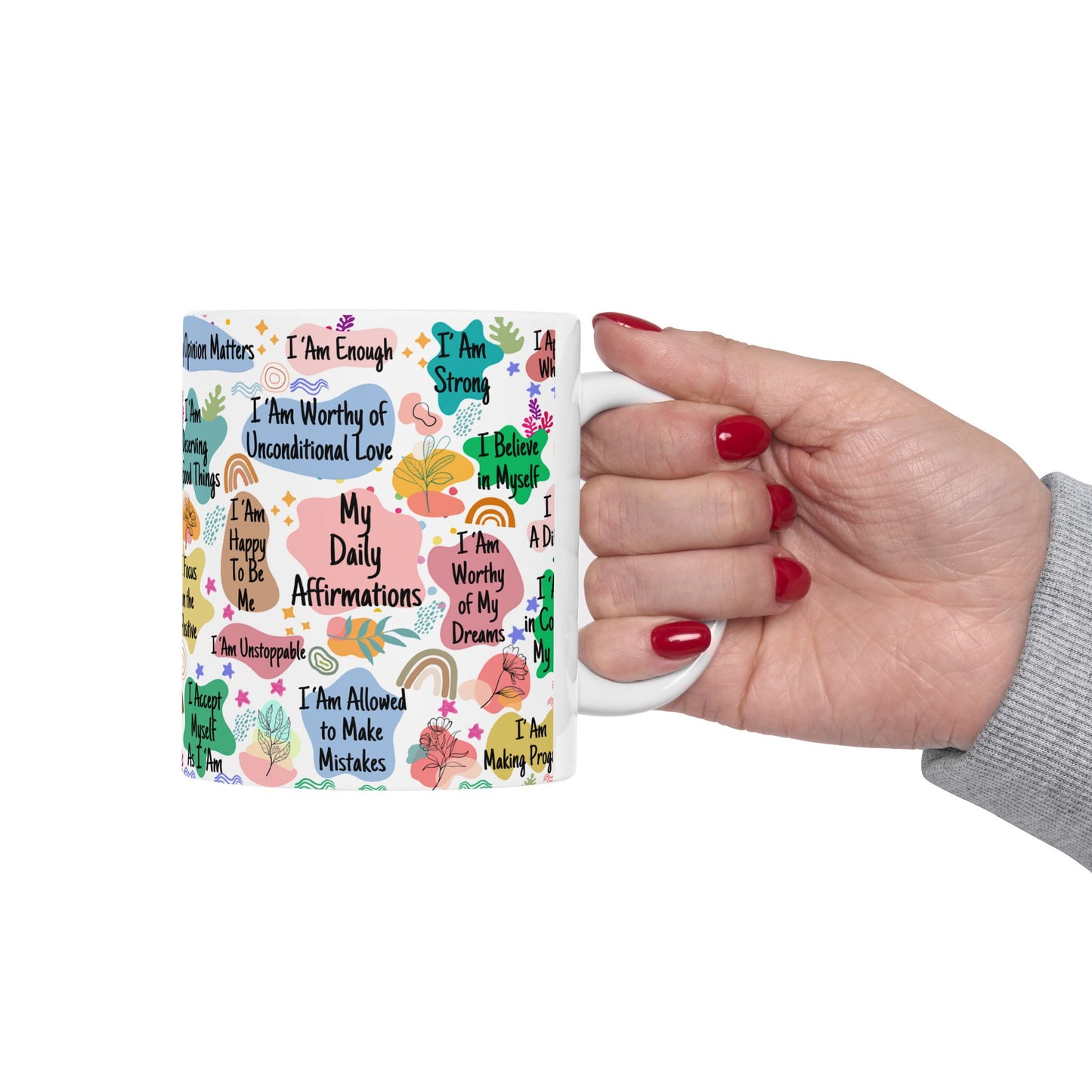 Inspirational Ceramic Mug - 11oz Self-Love Affirmations