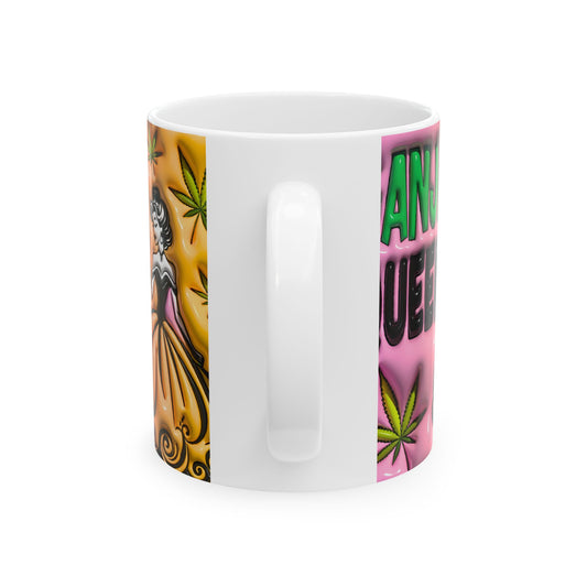 Ganja Queen Ceramic Mug Perfect for female Cannabis Lovers