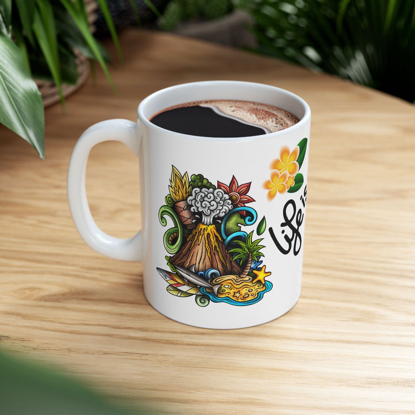 Colorful Life is Good Ceramic Mug - Perfect for Coffee Lovers