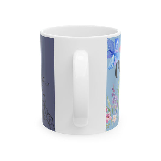 Floral Mother's Day Ceramic Mug | 11oz Heartwarming Mom & Child Design