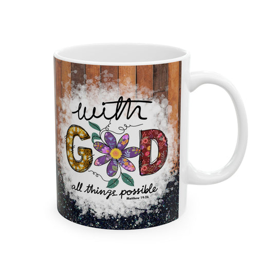 Inspirational Ceramic Mug - Faith & Motivation Gift - 11oz