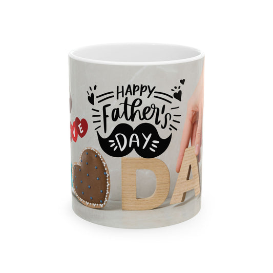 Happy Father's Day Ceramic Mug - Perfect Gift for Dads, Coffee Lovers, Tea Mugs, Personalized Present, Father’s Day Celebration
