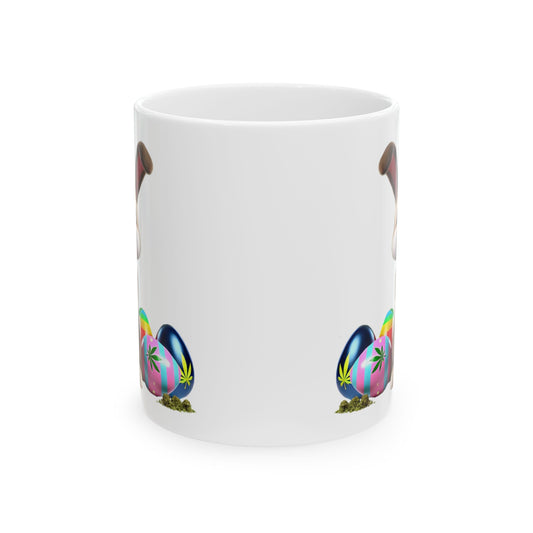 Funny Easter Ceramic Mug  Perfect for Celebrating Spring with a Twist!