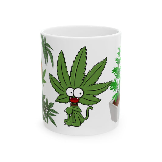 Funny Cannabis Themed Ceramic Mug - 11oz