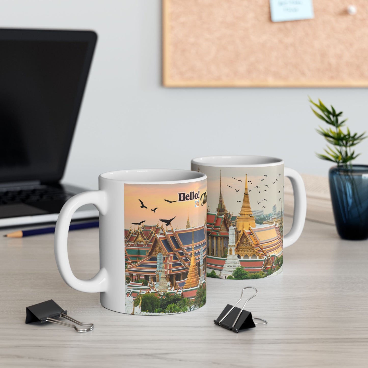 Thai Temple Scenic Ceramic Mug - 11oz