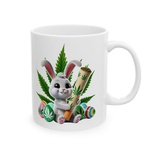 Colorful Cannabis-Themed Ceramic Mug - 11oz