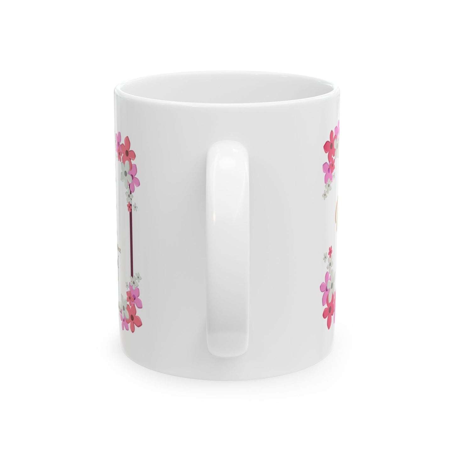 Happy Mother's Day Floral Ceramic Mug - Perfect Gift for Mom