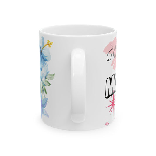Mom Love Floral Ceramic Mug - Perfect Gift for Mother's Day & Special Occasions