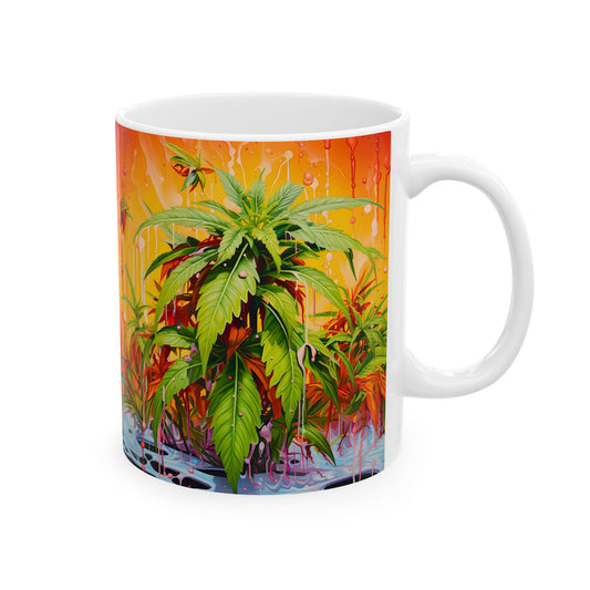 Tropical Paradise Ceramic Mug | Colorful Beach Design for Coffee Lovers