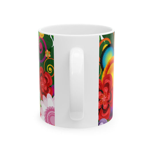 Colorful Floral Ceramic Mug - "Have a Good Day" - Perfect for Positive Vibes